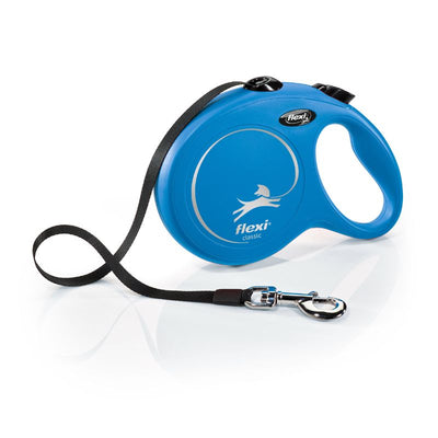 FLEXI CORREA RETRACTIL NEW CLASSIC L TAPE 8 M BLUE