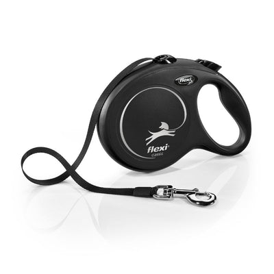 FLEXI CORREA RETRACTIL NEW CLASSIC L TAPE 8 M BLACK