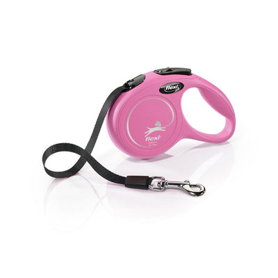 FLEXI CORREA RETRACTIL NEW CLASSIC XS TAPE 3M PINK