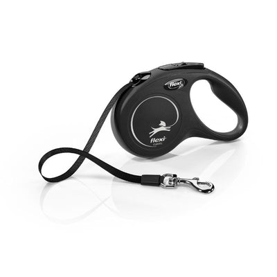 FLEXI CORREA RETRACTIL NEW CLASSIC S TAPE 5 M BLACK