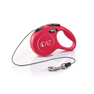 FLEXI CORREA RETRACTIL NEW CLASSIC CAT CORD 3M RED