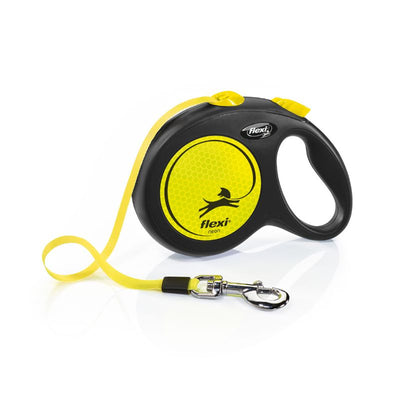 FLEXI CORREA RETRACTIL NEW NEON L TAPE 5M YELLOW