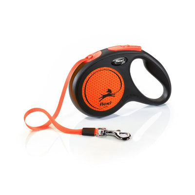 FLEXI CORREA RETRACTIL NEW NEON M TAPE 5M ORANGE