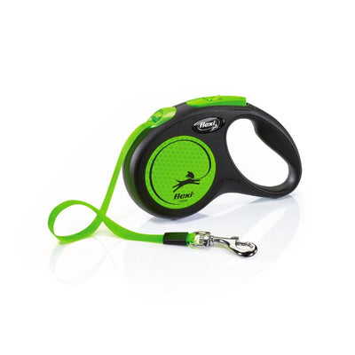 FLEXI CORREA RETRACTIL NEW NEON S TAPE 5 M GREEN
