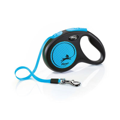 FLEXI CORREA RETRACTIL NEW NEON M TAPE 5M BLUE