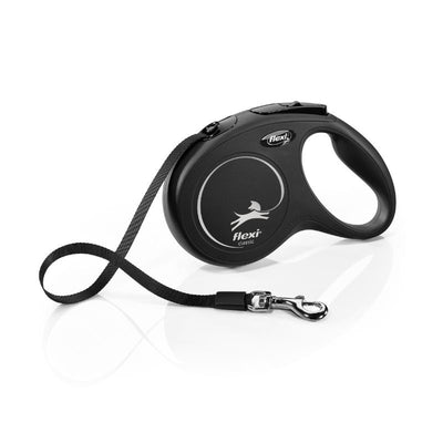 FLEXI CORREA RETRACTIL NEW CLASSIC M TAPE 5 M BLACK