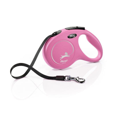 FLEXI CORREA RETRACTIL NEW CLASSIC M TAPE 5 M PINK