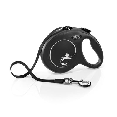 FLEXI CORREA RETRACTIL NEW CLASSIC L TAPE 5M BLACK