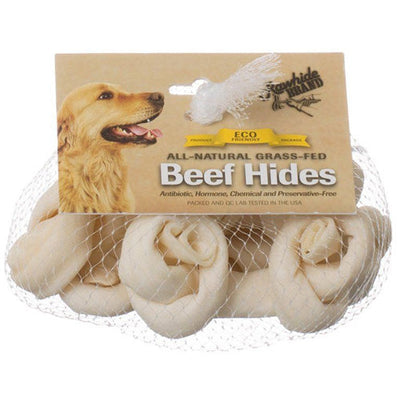 PETAG RAWHIDE BRAND HUESO CARNAZA 4  NATURAL BONE 6 PACK