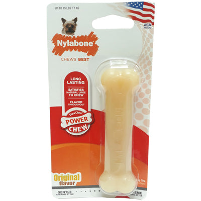 NYLABONE DURA CHEW BONE  ORIGINAL FLAVOR  PETITE  HASTA 15 LIBS