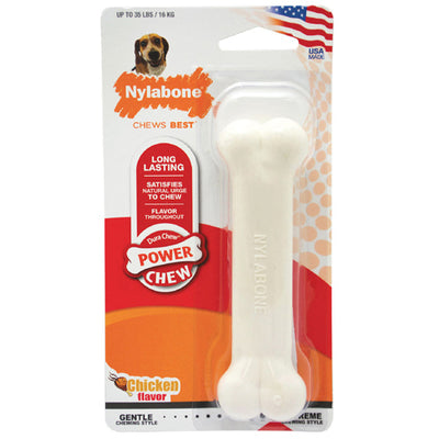 NYLABONE DURA CHEW CHICKEN FLAVOR BLANCO LONG LASTING 35 LB / 16 KG