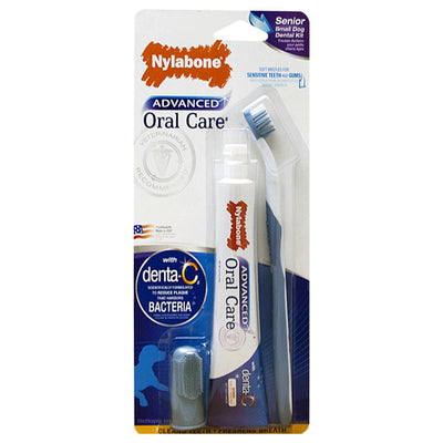 NYLABONE ADVANCED ORAL SENIOR SMALL DOG COMPLETE DENTAL KIT
