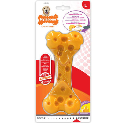 NYLABONE POWER CHEW CHEESE BONE LG