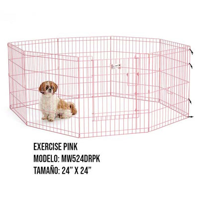 MIDWEST DOOR EXERCISE PENS PINK 24