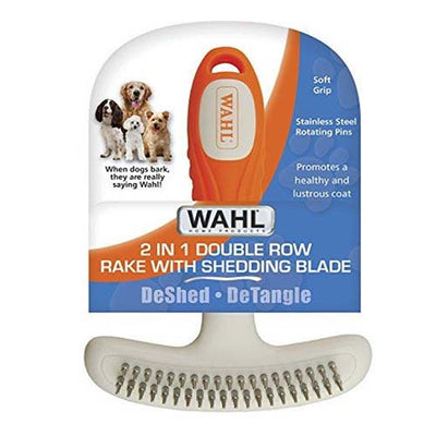 Wahl Cepillo 2 In 1 Deshed & Detangle Hair Blanco Con Naranja 858424