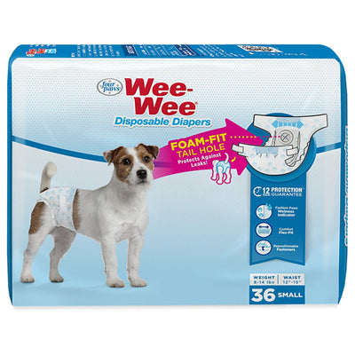 FOUR PAWS WEE WEE DISPOSABLE DIAPERS SMALL