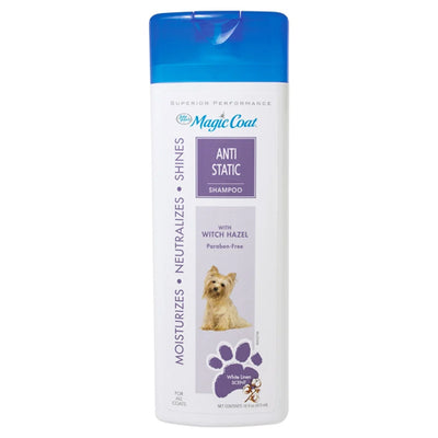 FOUR PAWS MAGIC COAT SHAMPOO ANTI STATIC WITCH HAZEL WHITE LINEN SCENT MORADO 16 OZ