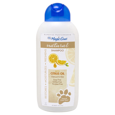 FOUR PAWS MAGIC COAT SHAMPOO NATURAL CITRUS OIL Y AVENA NARANJA MARRON 16 OZ