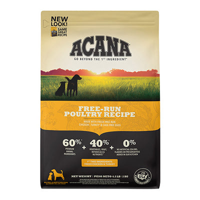 ACANA DOG HERITAGE FREE-RUN POULTRY 4.5 LBS / 2 KG