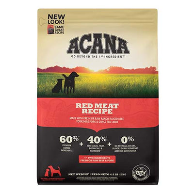 ACANA DOG HERITAGE RED MEATS 4.5 LBS / 2 KG