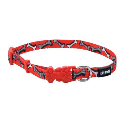 Coastal Collar Adjustable Red Paws 12 06622Rwb12
