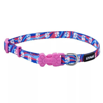 Coastal Collar Adj Light Blue Paw  07 Lbp07