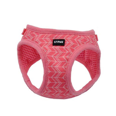 Coastal Lil Pal Canvas Harness  Rojo Con Lineas Zig Zag Xsmall 06249 Ptvpxs