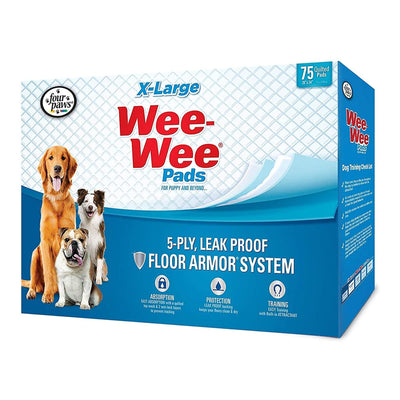 FOUR  PAWS WEE-WEE  PADS X-LARGE 75 Unid.