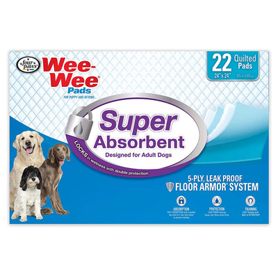 FOUR PAWS WEE-WEE PADS SUPER ABSORBENT 22 Unid.