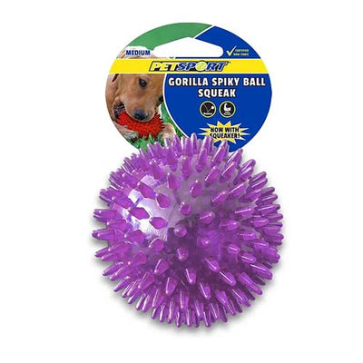 PetsPort Medium Gorilla Spiky Ball Squeak 2.8 Asst. 40035
